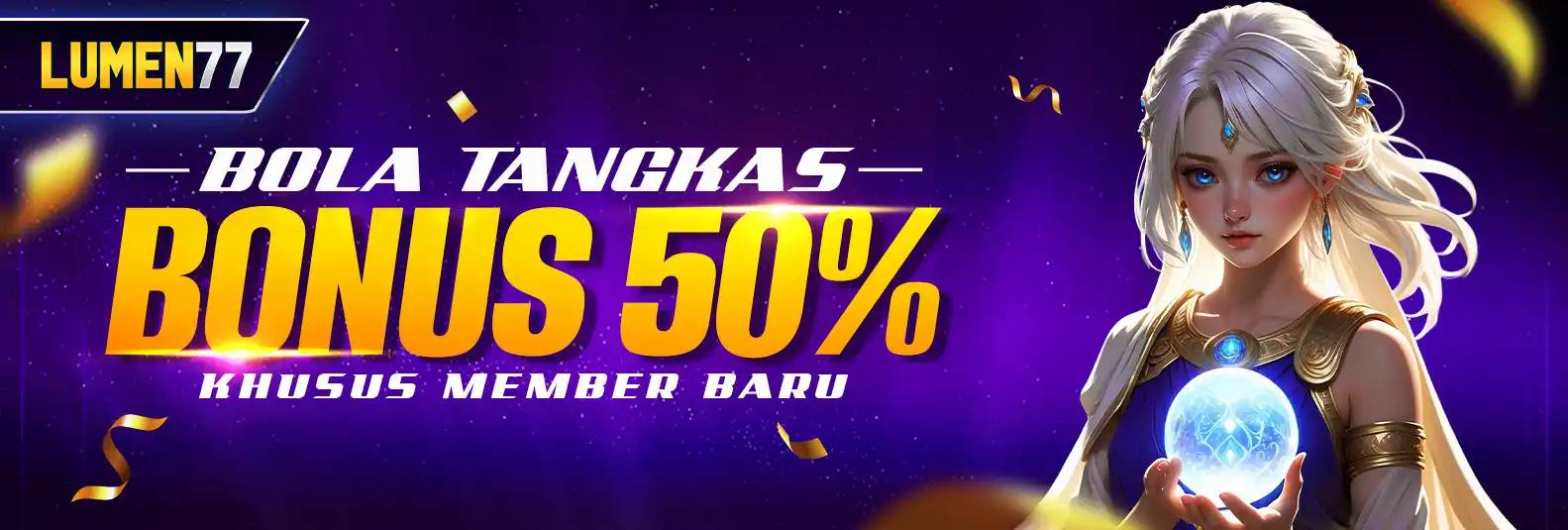BONUS MEMBER BARU 50% BOLA TANGKAS
